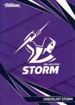 2024 NRL Traders Titanium #064 Melbourne Storm Checklist Front
